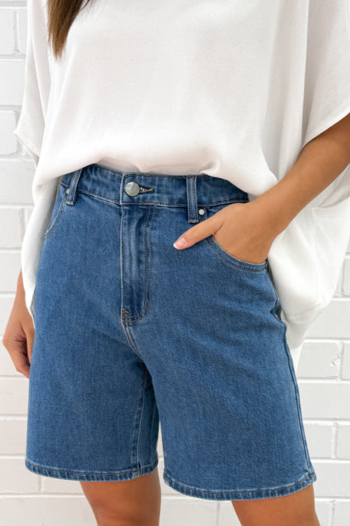 The Isla Mid Denim Short